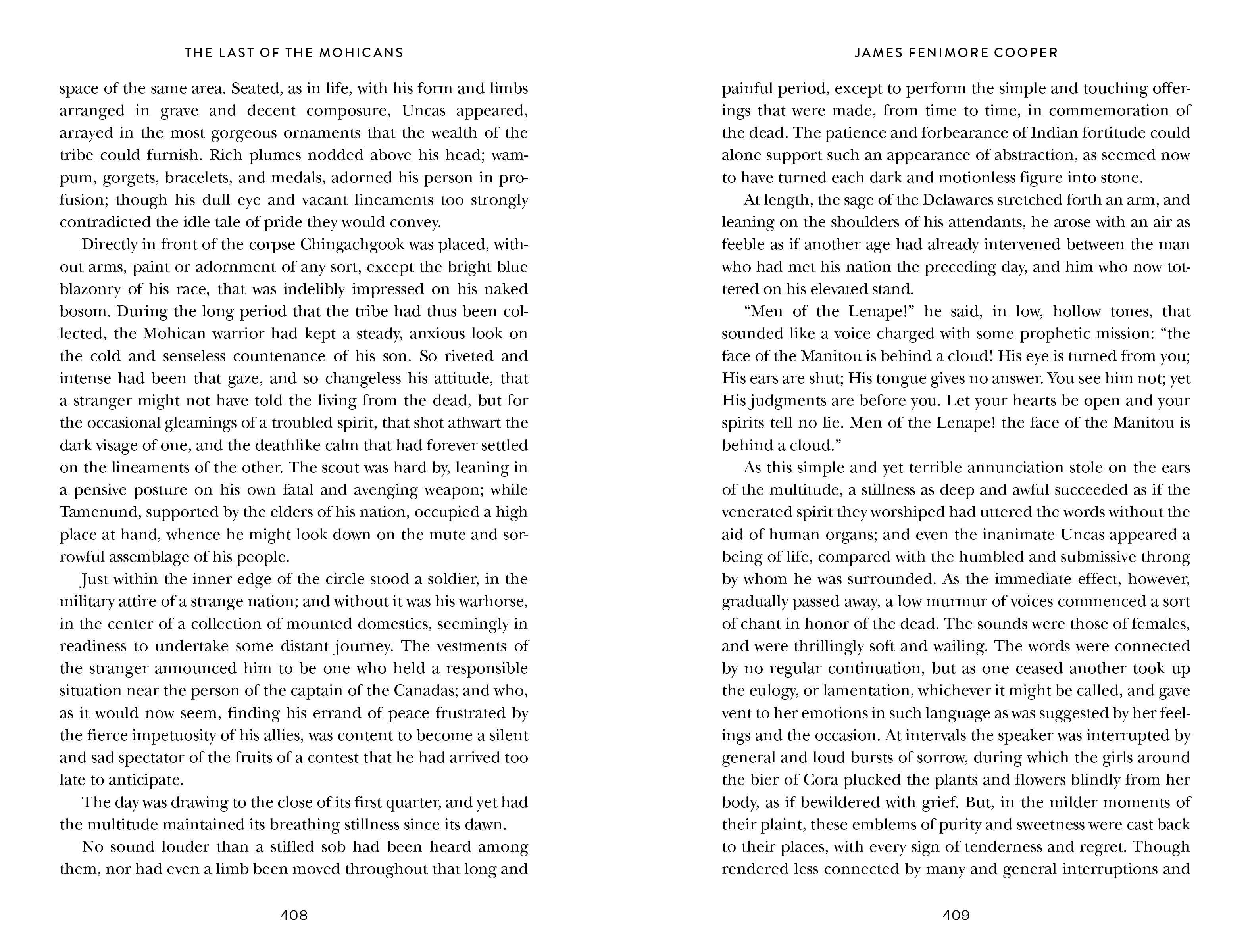 The Last of the Mohicans by James Fenimore Cooper